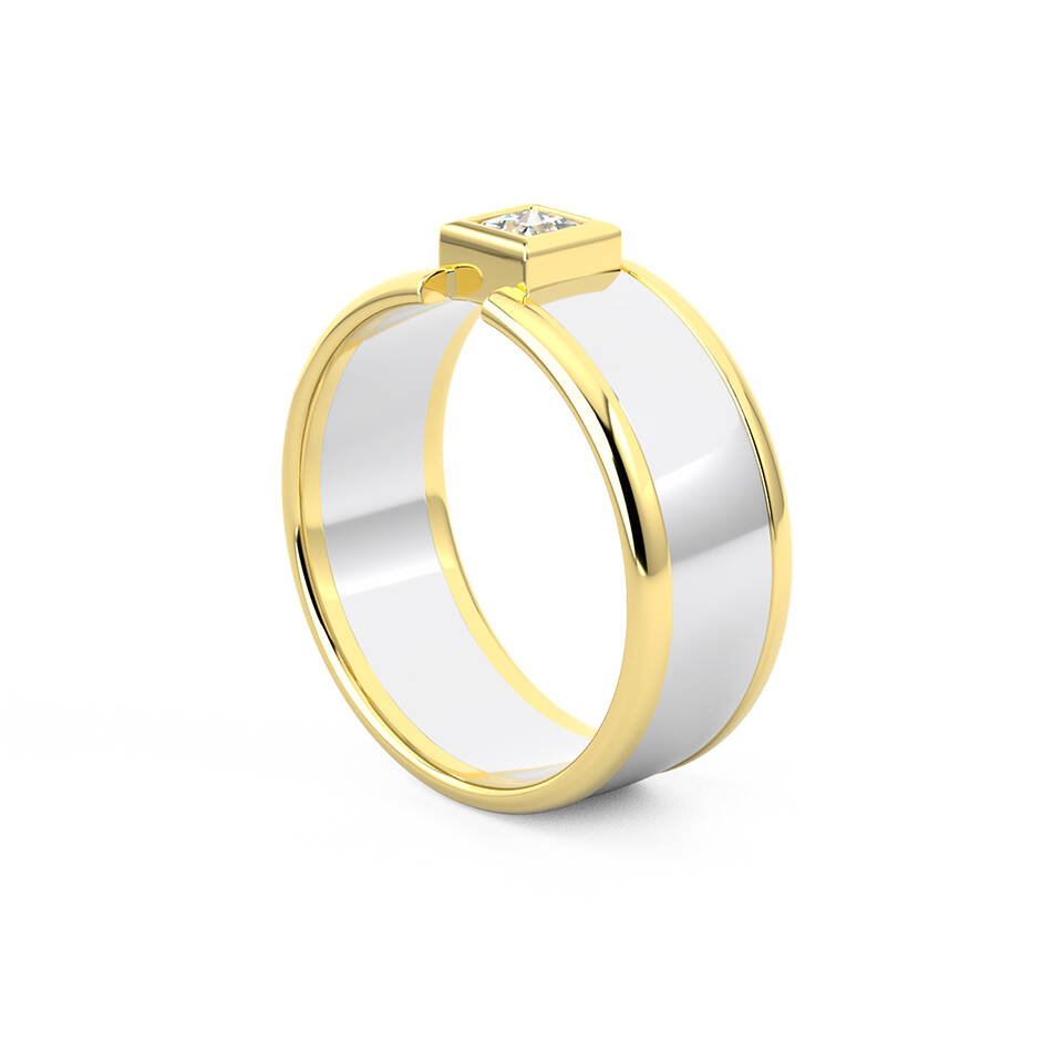 WG 008 2 tone princess ring 3
