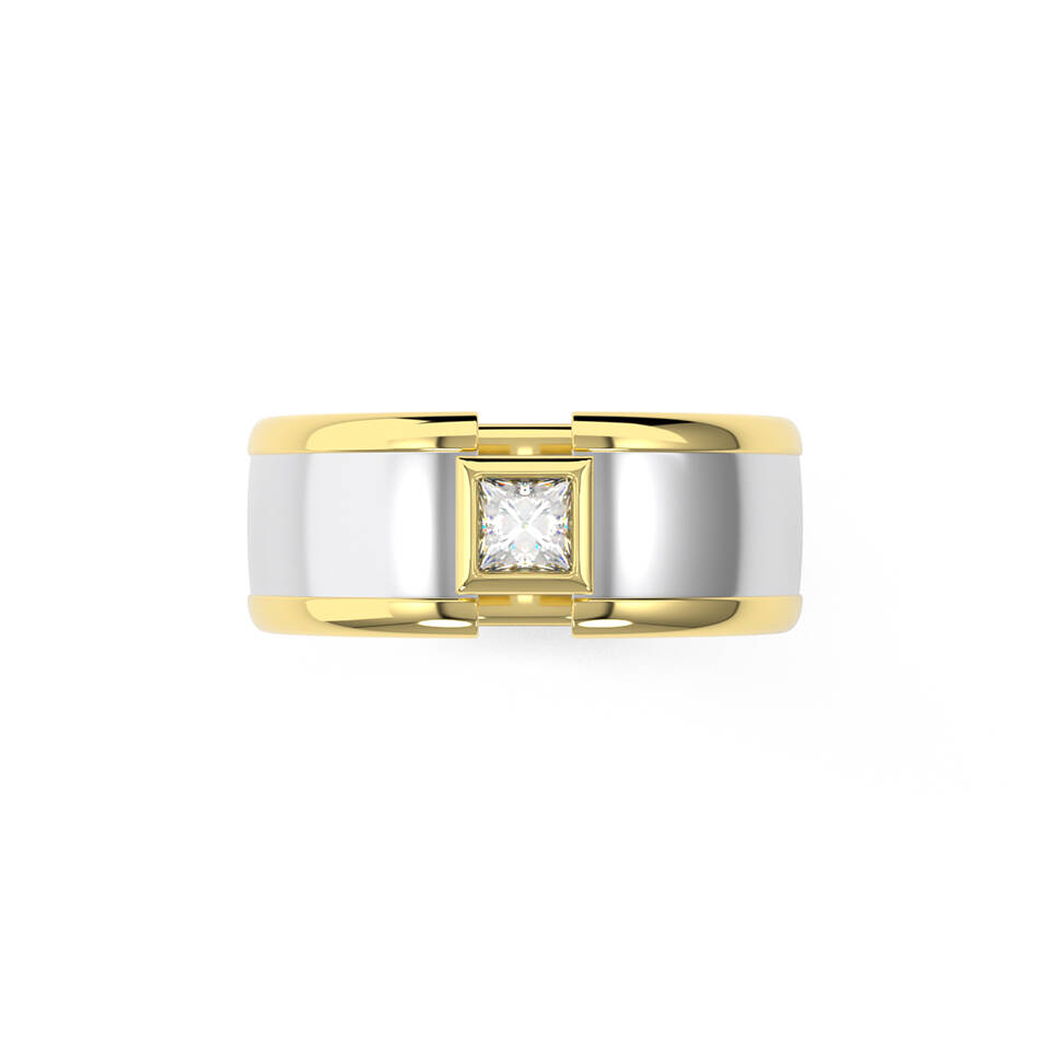 WG 008 2 tone princess ring 1