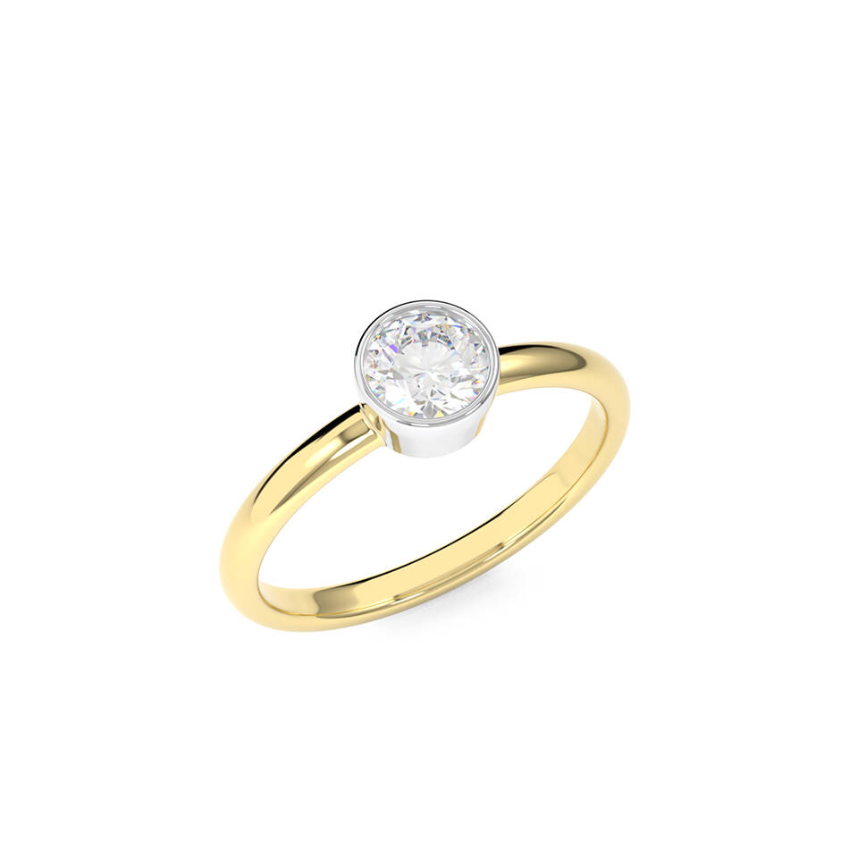WG 019 Solitaire bezel ring 2