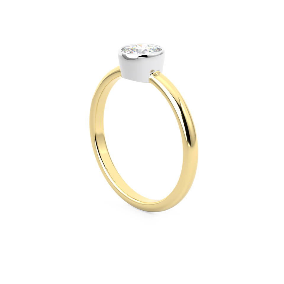 WG 019 Solitaire bezel ring 1