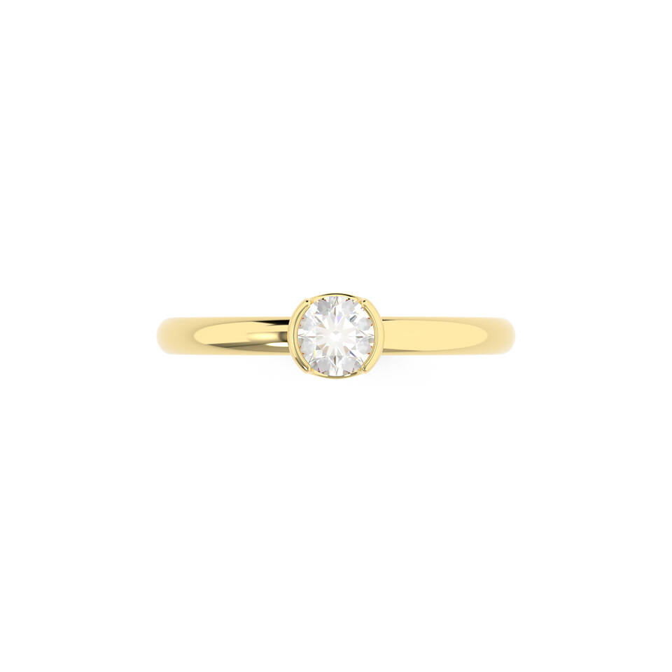 WG 021 Solitaire half bezel ring 3