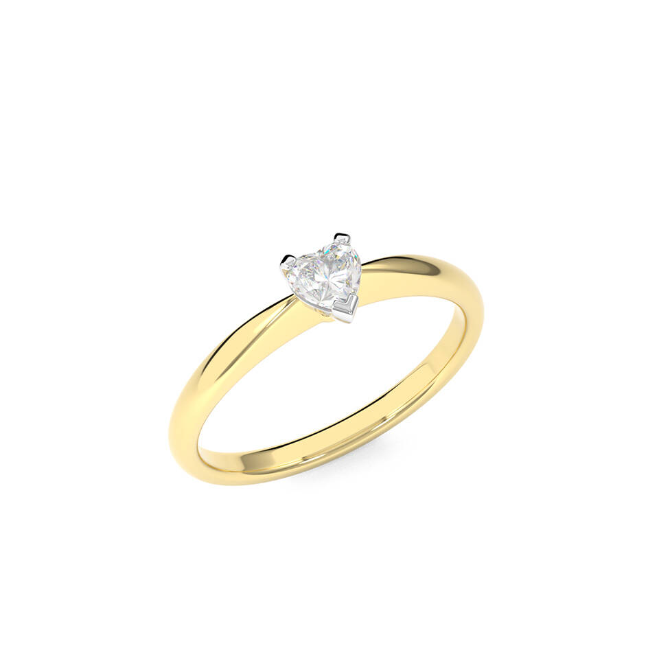 WG 020 Heart solitaire ring 2