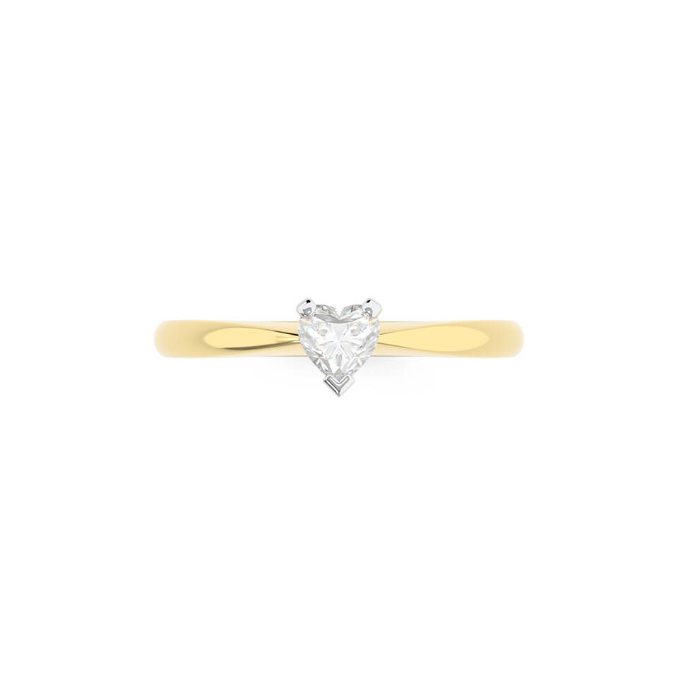 WG 020 Heart solitaire ring 3