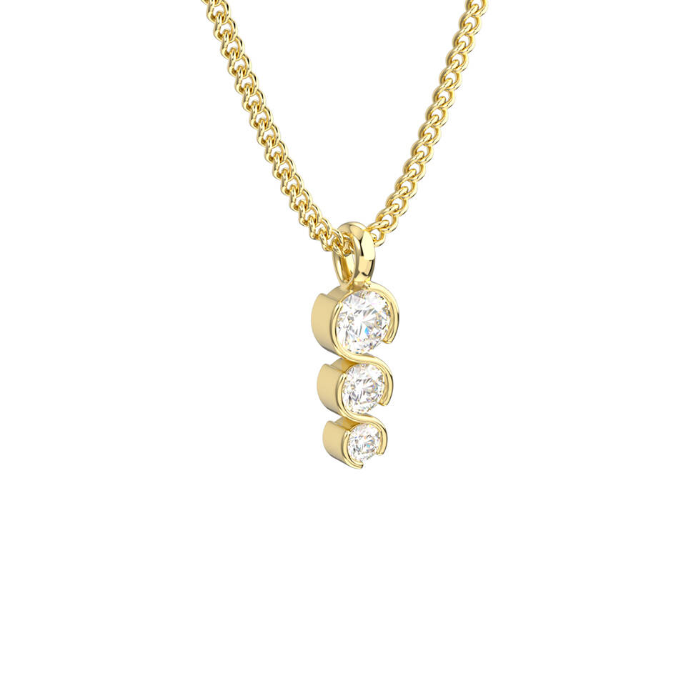 WG 022 Graduated 3x stone pendant 7