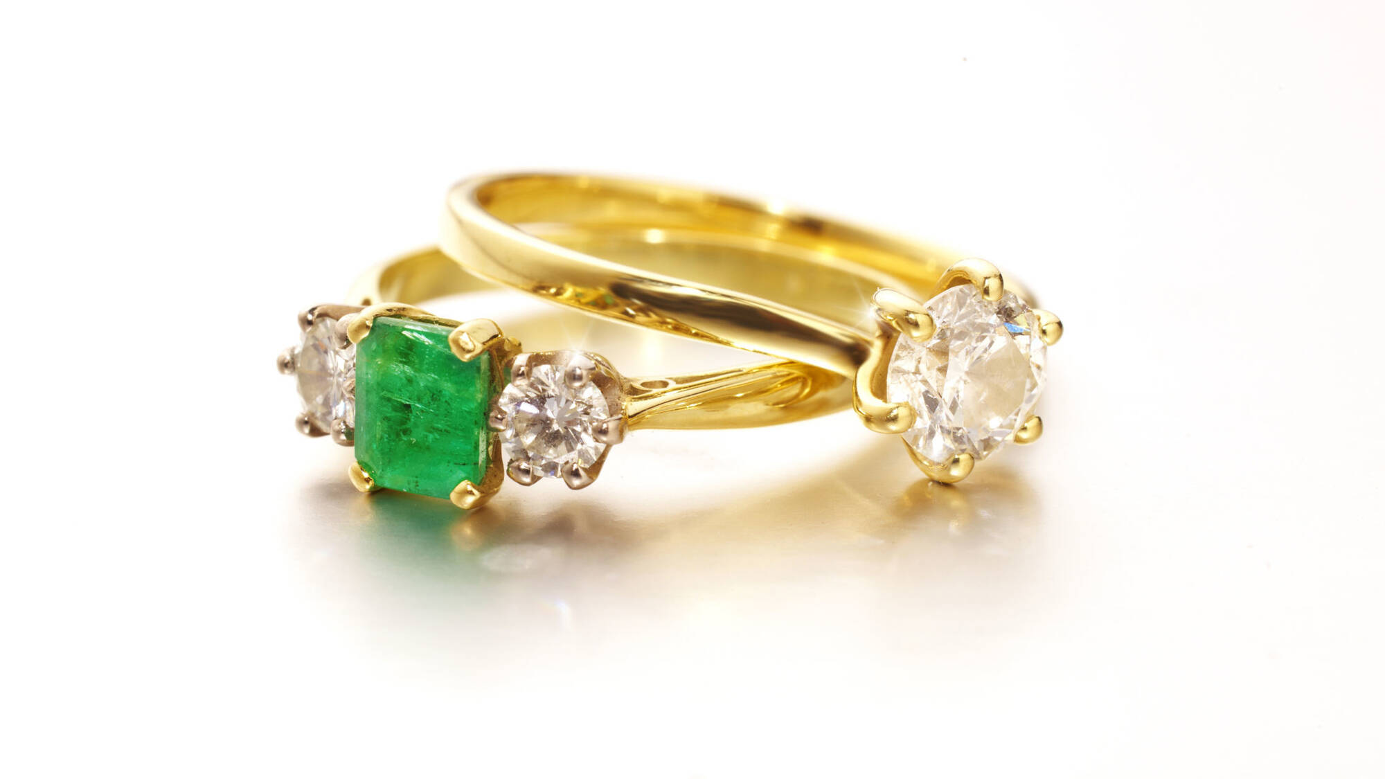 GB 3 7 15 WG Eng ring and eternity ring pair small