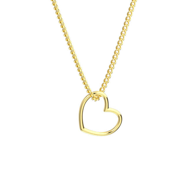WG 030 2 Heart pendant plain 2