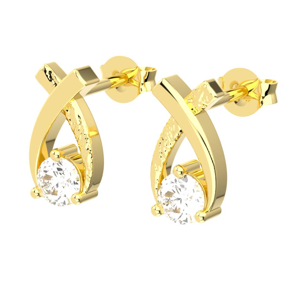 WG 042 Diamond textured earrings 2 jpg