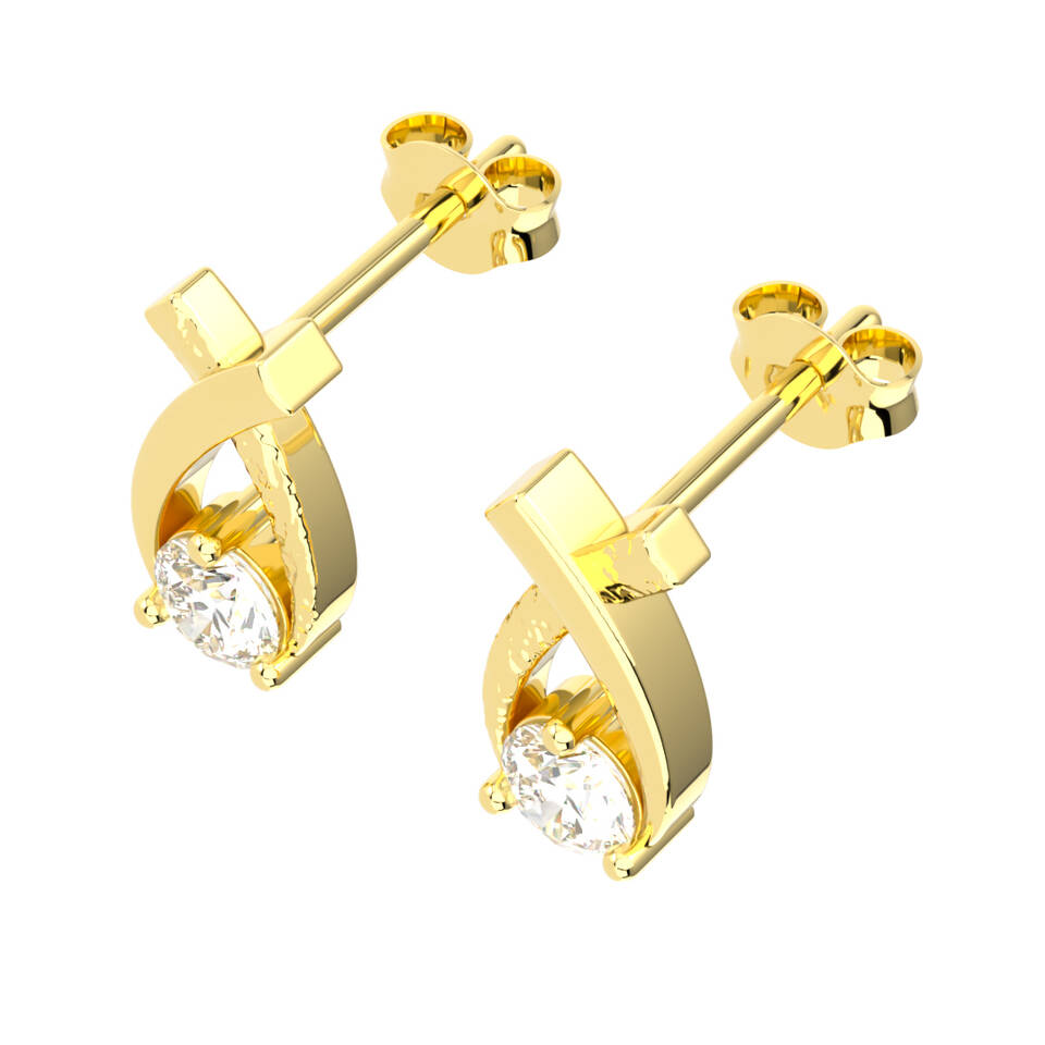 WG 042 1 Diamond textured earrings 3
