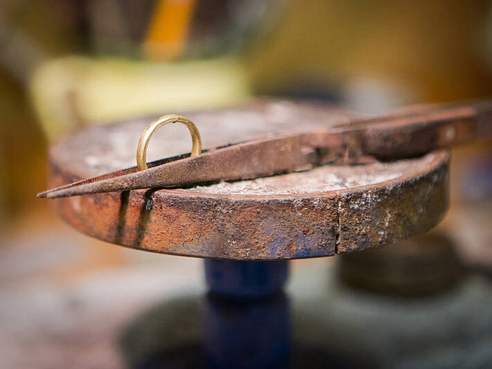 Making a Welsh Gold wedding ring 12