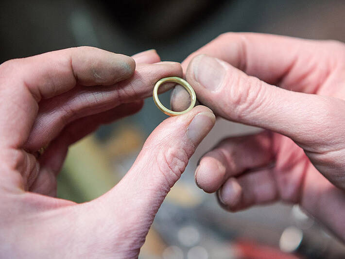 Making a Welsh Gold wedding ring 16